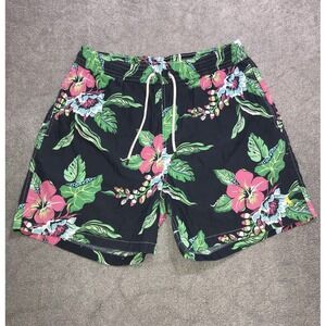 Polo Ralph Lauren Mens X-Large Drawstring‎ Swim Shorts Floral Hawaiian Lined XL